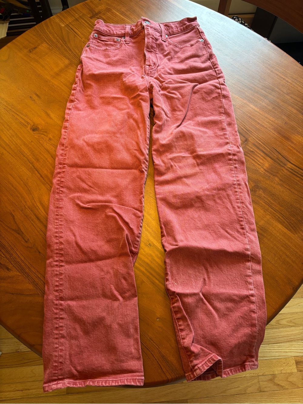 Madewell Washed Rose Straight Jeans